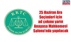 25 Haziran Ara Seçimleri için ad çekme yarın Anayasa Mahkemesi Salonu’nda yapılacak