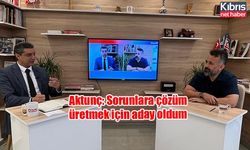 Aktunç: Sorunlara çözüm üretmek için aday oldum