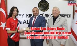 Bakan Şan, Dünya Budo Şampiyonası'nda KKTC’yi temsil eden milli sporcuları kutladı