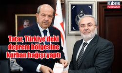 Cumhurbaşkanı Tatar, Türkiye’deki deprem bölgesine kurban bağışı yaptı