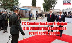 TC Cumhurbaşkanı Erdoğan için Cumhurbaşkanlığında resmi tören yapıldı