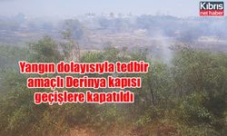 Yangın dolayısıyla tedbir amaçlı Derinya kapısı geçişlere kapatıldı