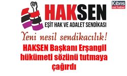 HAKSEN Başkanı Erşangil hükümeti sözünü tutmaya çağırdı