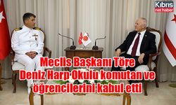 Meclis Başkanı Töre Deniz Harp Okulu komutan ve öğrencilerini kabul etti