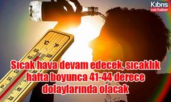 Sıcak hava devam edecek, sıcaklık hafta boyunca 41-44 derece dolaylarında olacak