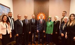 AK Parti Dış İlişkiler heyeti UBP Genel Merkezi’ni ziyaret etti