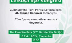 CTP Lefkoşa İlçe Kongresi bugün