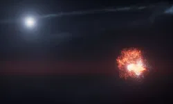 Hubble, yakın bir yıldız sisteminde kozmik çarpışmanın izlerini yakaladı