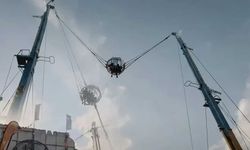 İspanya’da lunaparkta dev sapan olarak bilinen oyuncağın halatı koptu!