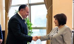 Öztürkler, Azerbaycan Milli Meclisi Başkanı Gafarova ile görüştü