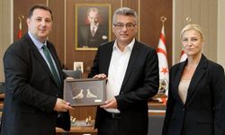 Erhürman, Makedonya Türk Hareket Partisi Genel Başkanı İbrahim'i kabul etti