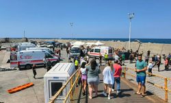 Girne açıklarında batan gemideki yolcuların tahliyesi sürüyor