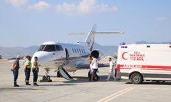 Alabora olan gemiden kurtarılan hamile kadın ambulans uçakla Türkiye'ye gönderildi