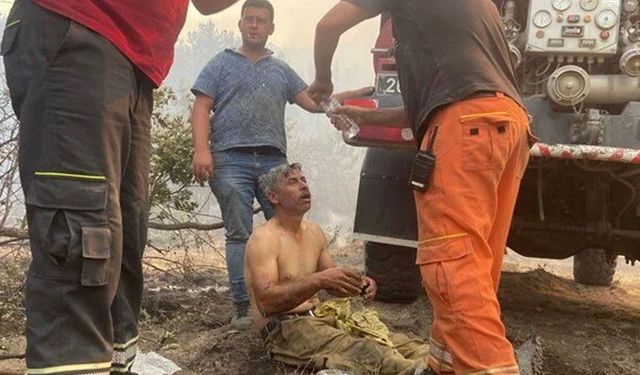"Yanıyorum, su verin" diye feryat eden orman işçisi yoğun bakımda