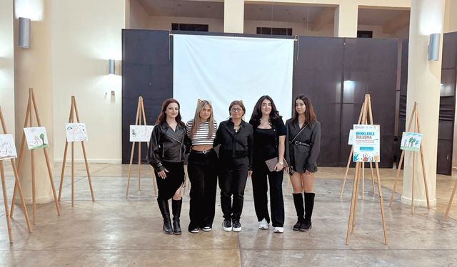 DAÜ Halkla İlişkiler ve Reklamcılık Bölümü öğrencilerinden Ötüken Özel Eğitim Okulu yararına sergi