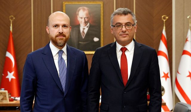 Cumhurbaşkanı Erhürman, İBTAV Üyesi Necmeddin Bilal Erdoğan’ı Kabul Etti