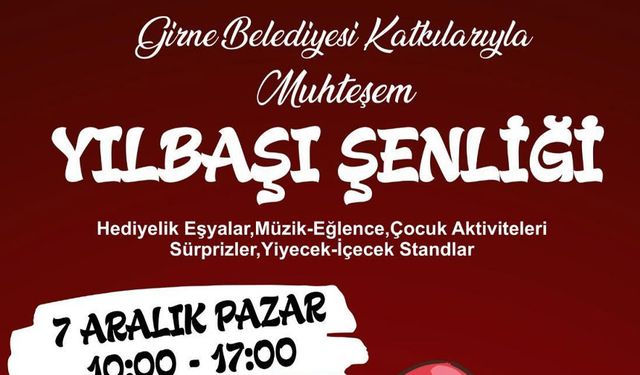 Girne'de pazar günü ‘Yılbaşı Şenliği’ düzenleniyor