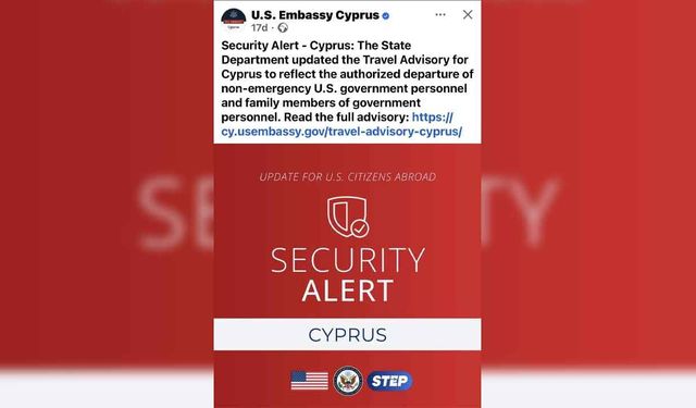 ABD, Kıbrıs için seyahat uyarısını güncelledi