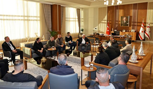 Cumhurbaşkanı Erhürman, bazı sendika temsilcileriyle de görüştü