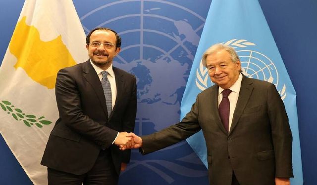 Hristodulidis, Guterres ile görüştü
