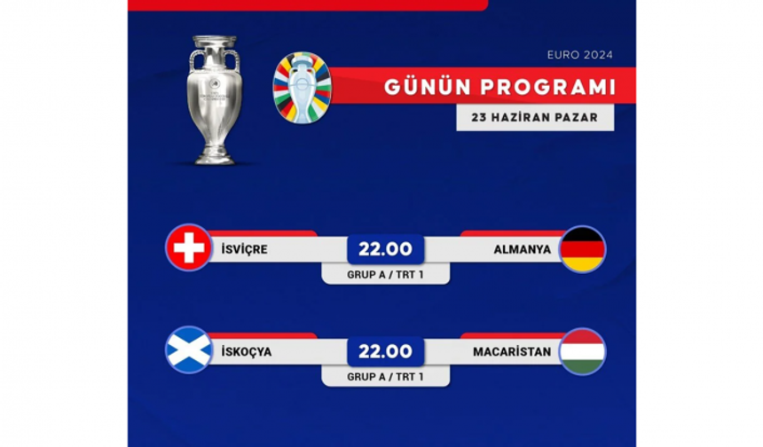 EURO 2024'te günün maçları (23 Haziran 2024)