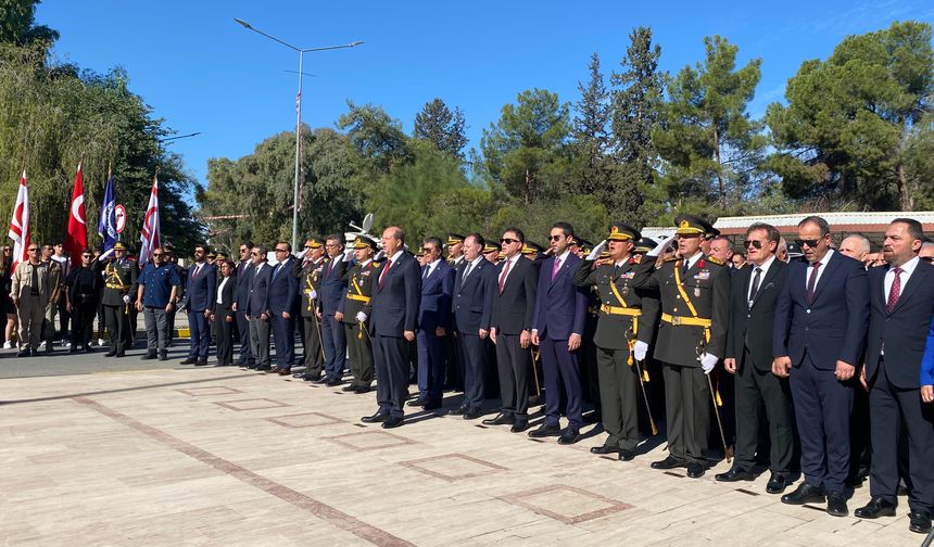 29 Ekim Cumhuriyet Bayramı: Lefkoşa’da Atatürk Anıtı'nda tören düzenlendi