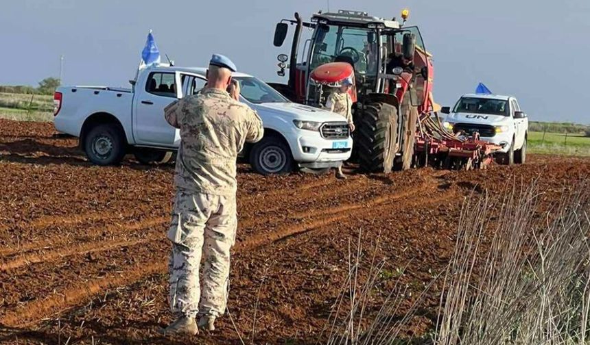 Derinya’da Kıbrıslı Rum çiftçiler ile UNFICYP arasında gerginlik