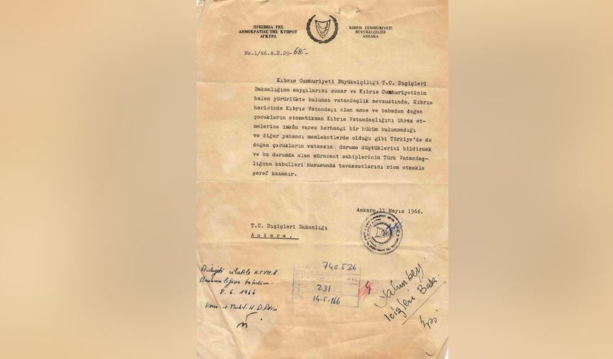 Kıbrıs Cumhuriyeti Ankara Büyükelçiliği arşiv belgeleri KKTC Milli Arşiv’e kazandırıldı