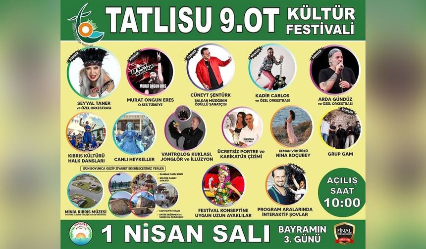 Tatlısu Ot Kültür Festivali, yeniden doğaya dönüş temasıyla 1 Nisan’da başlıyor