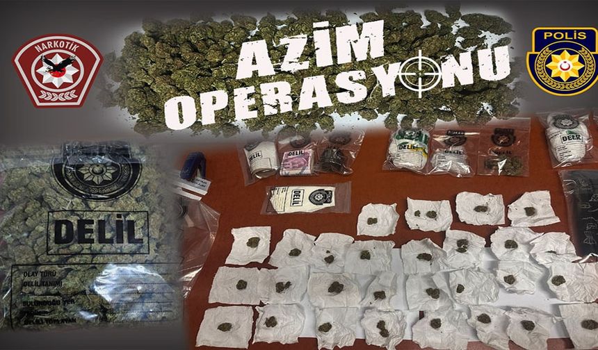 Polis, "Azim Operasyonu" ile uyuşturucu ve para ele geçirdi