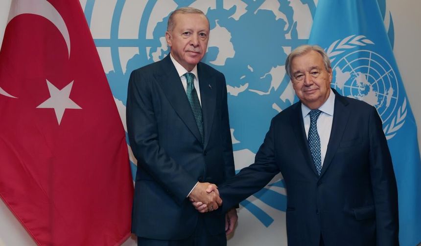 Erdoğan, Guterres ile Kıbrıs Adası’ndaki son gelişmeleri görüştü