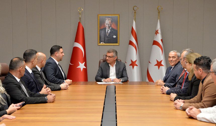 KTMMOB ve TMMOB İnşaat Mühendislerinden Cumhurbaşkanı Erhürman’a Ziyaret