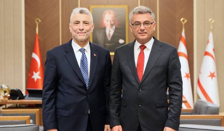 Cumhurbaşkanı Erhürman, Türkiye Ticaret Bakanı Bolat'ı kabul etti