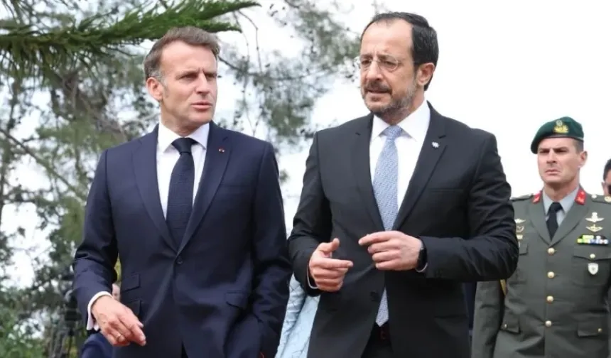 Macron Güney Kıbrıs’ta