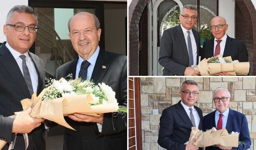Cumhurbaşkanı Erhürman, eski cumhurbaşkanlarını ziyaret etti