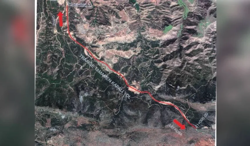 Girne Acapulco kavşağı ile Değirmenlik yol ayrımı, 3 gün trafiğe kapalı