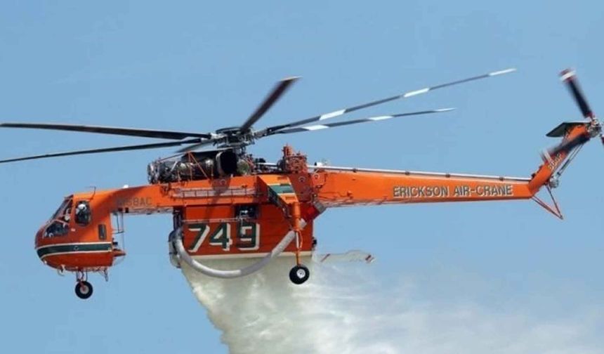 Güney Kıbrıs'taki yangın söndürme helikopterleri müdahaleye hazır ...