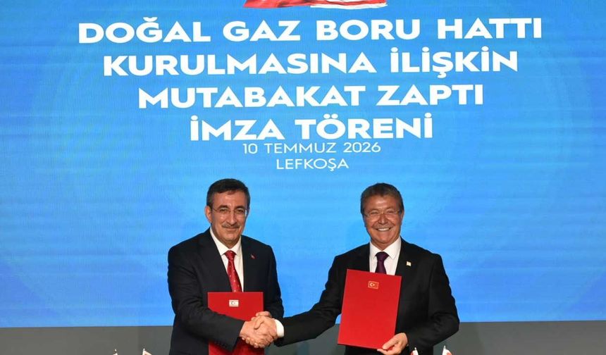 TC ile KKTC arasında Doğalgaz Boru Hattı Kurulmasına İlişkin Mutabakat Zaptı imzalandı
