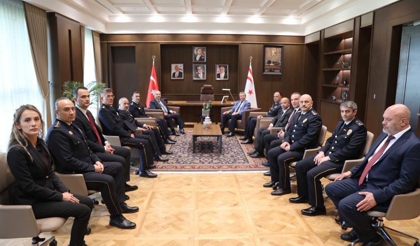 Başbakan Üstel, Türkiye Emniyet Genel Müdürü Ali Fidan’ı kabul etti