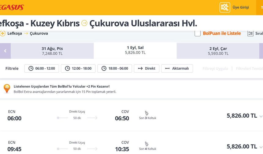 Tepkilerin ardından uçak biletleri düştü