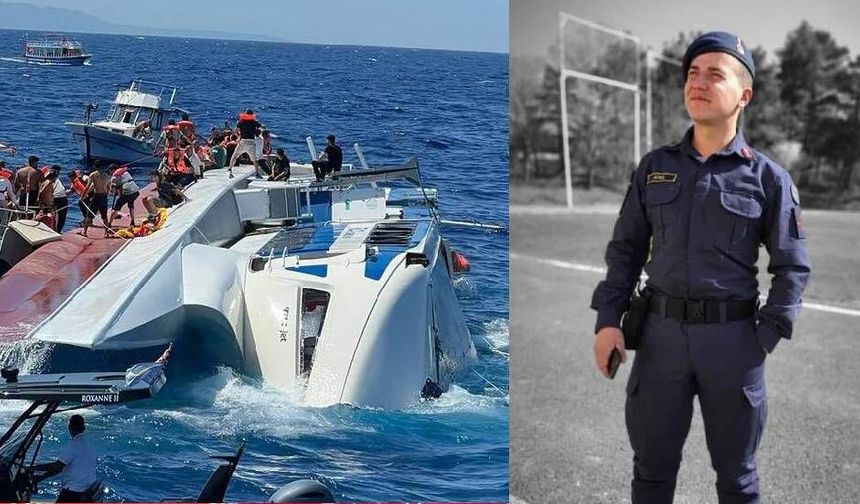Uzman çavuş eşi ve çocuğunu kurtardı ama geminin alt kısmından çıkamadı