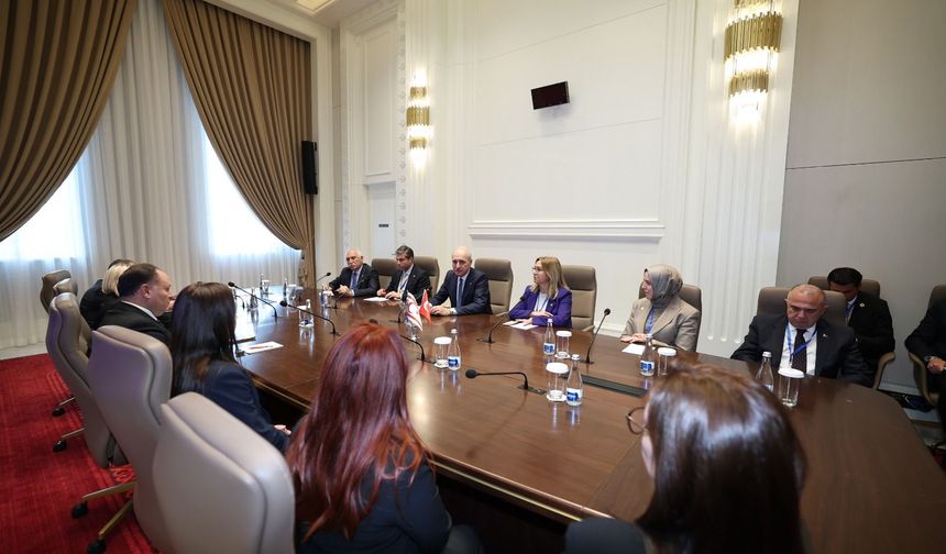 Öztürkler, Bişkek’te TBMM Başkanı Kurtulmuş ile görüştü